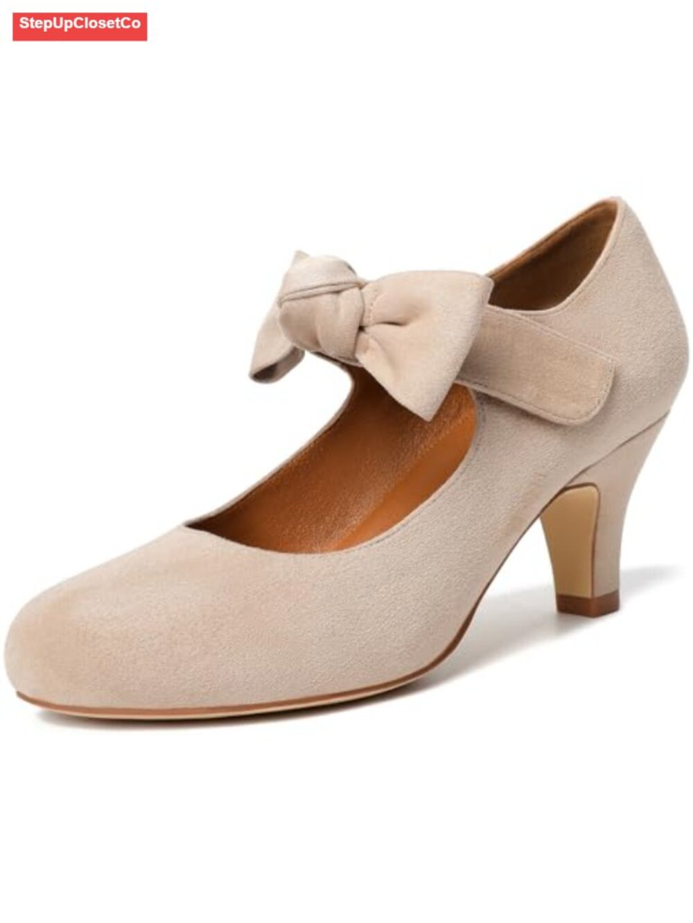 Vintage Bowtie Platform Kitten Heel Pumps
